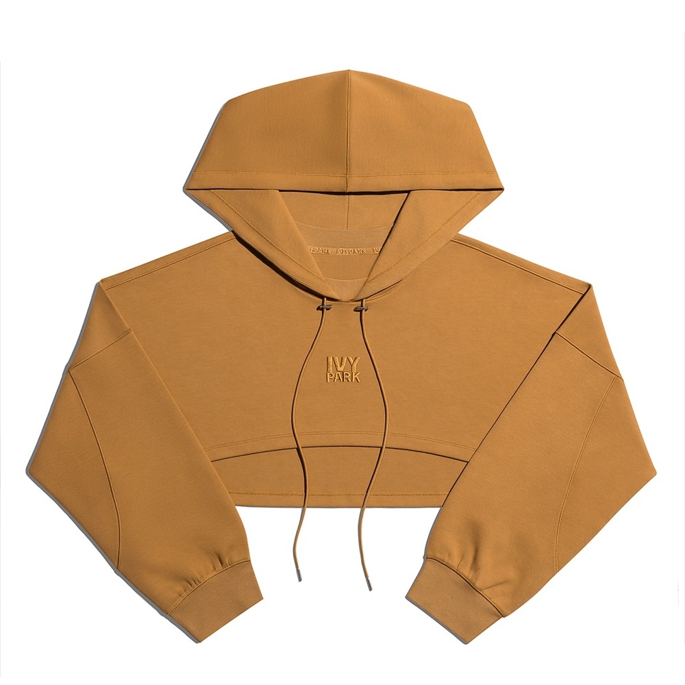 Ivy park tan cropped hoodie